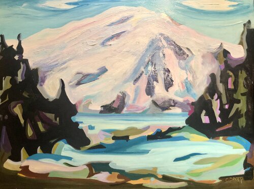 LET IT SNOW! by Christine Sharp, Painting for Sale on Select