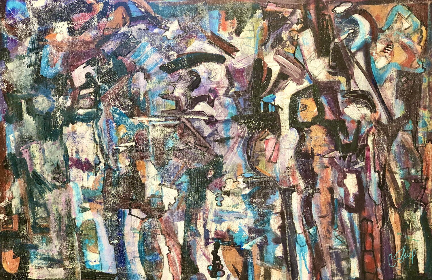 FIGHT OR FLIGHT: SAVING DEMOCRACY SERIES Christine Sharp Original painting for sale