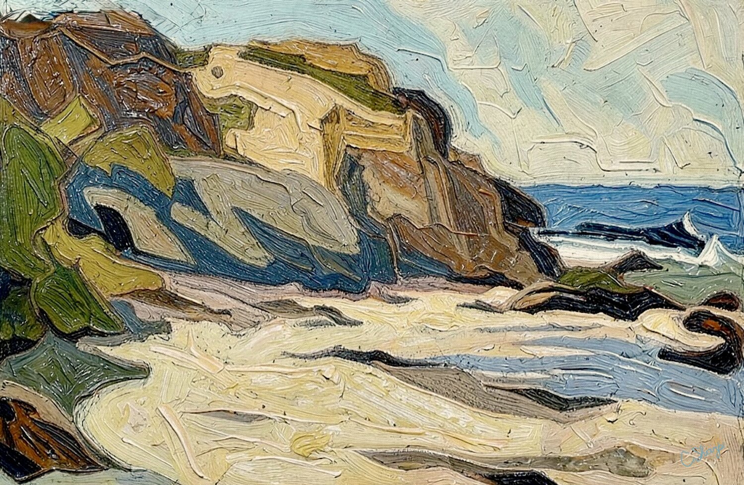 WILD WAVES: OREGON COAST…Giclee on Paper Christine Sharp Original painting for sale