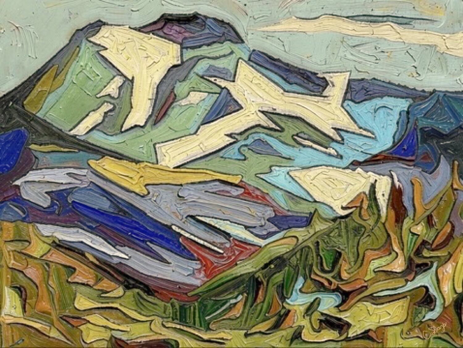 Mountain High…Giclee on Paper Christine Sharp Original painting for sale
