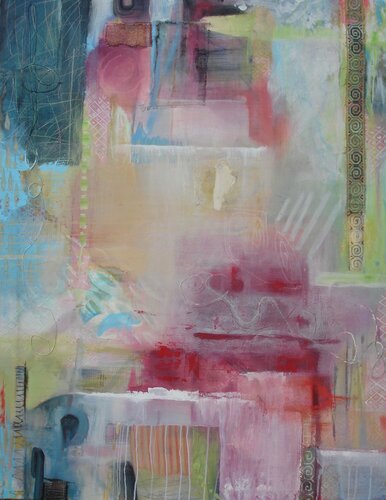 Abstract Series in red by Simona Marziani, Painting for Sale on Select