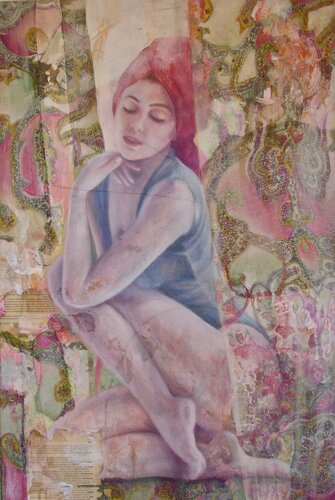 Hammam by Simona Marziani, Painting for Sale on Select
