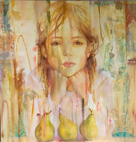 La nina de las peras by Simona Marziani, Painting for Sale on Select
