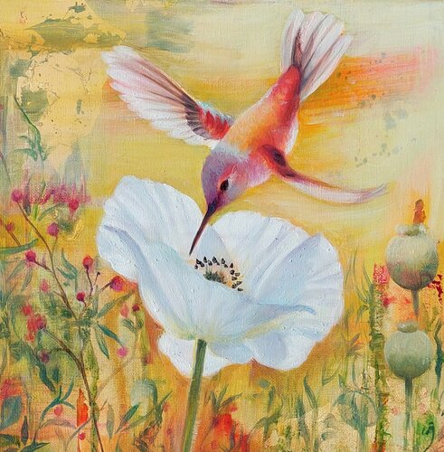 Magic Bird by Simona Marziani, Painting for Sale on Select