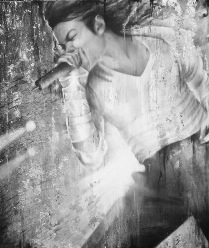 Black and white by Simona Marziani, Painting for Sale on Select