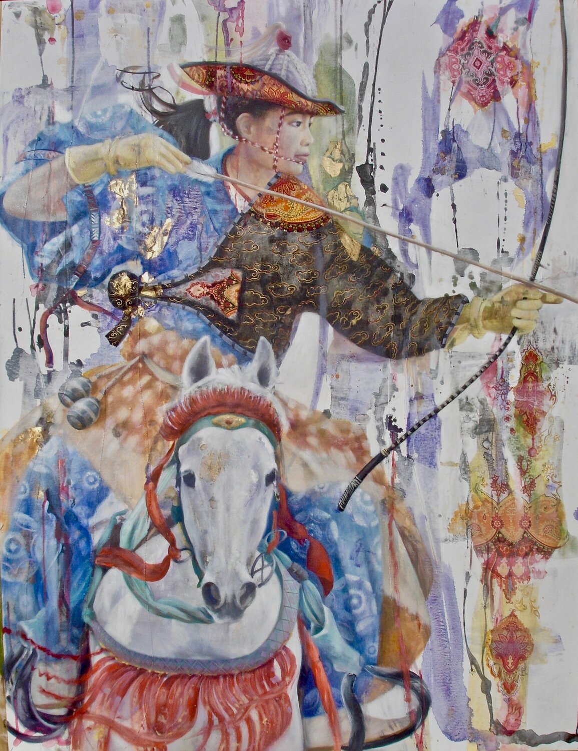The Peaceful Warrior Simona Marziani Original painting for sale