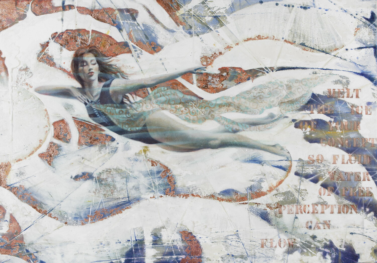 Melt the ice Simona Marziani Original painting for sale