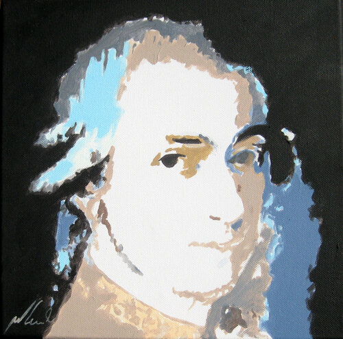 PR 29 Wolfgang Amadeus Mozart by Willi Lemke, Painting for Sale on Select