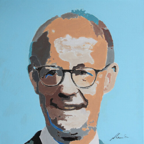 Friedrich Merz by Willi Lemke, Painting for Sale on Select