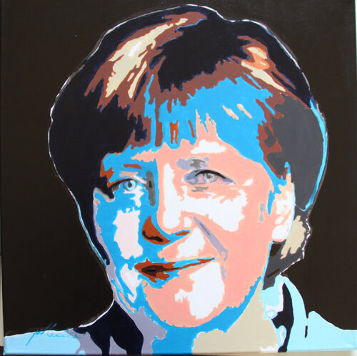 Angela Merkel by Willi Lemke, Painting for Sale on Select