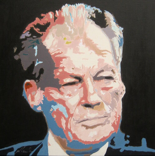 Willy Brandt by Willi Lemke, Painting for Sale on Select