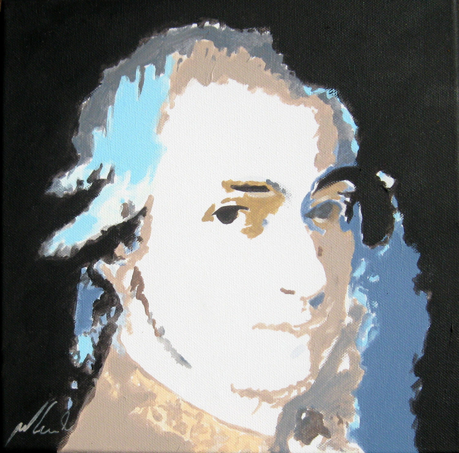 PR 29 Wolfgang Amadeus Mozart Willi Lemke Original painting for sale