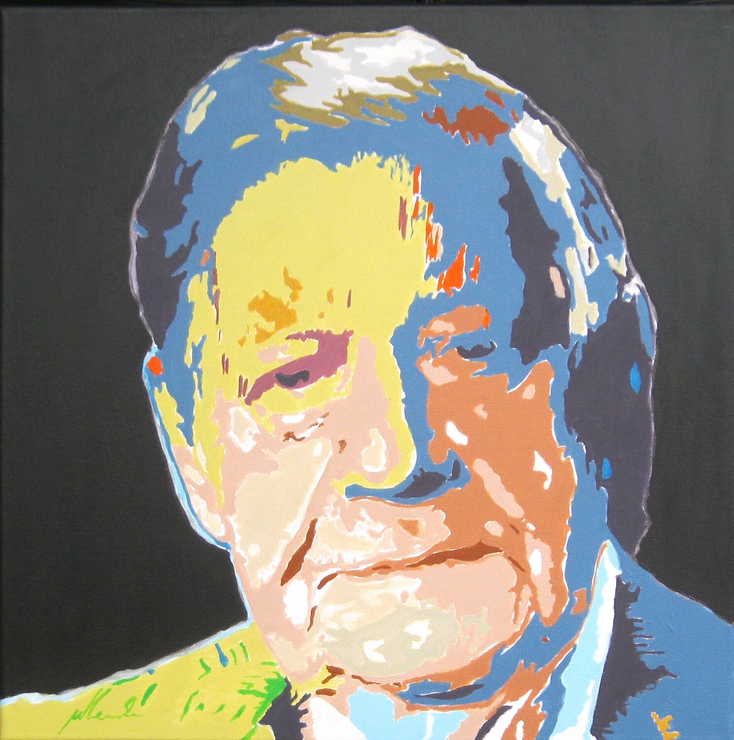 Helmut Schmidt Willi Lemke Original painting for sale