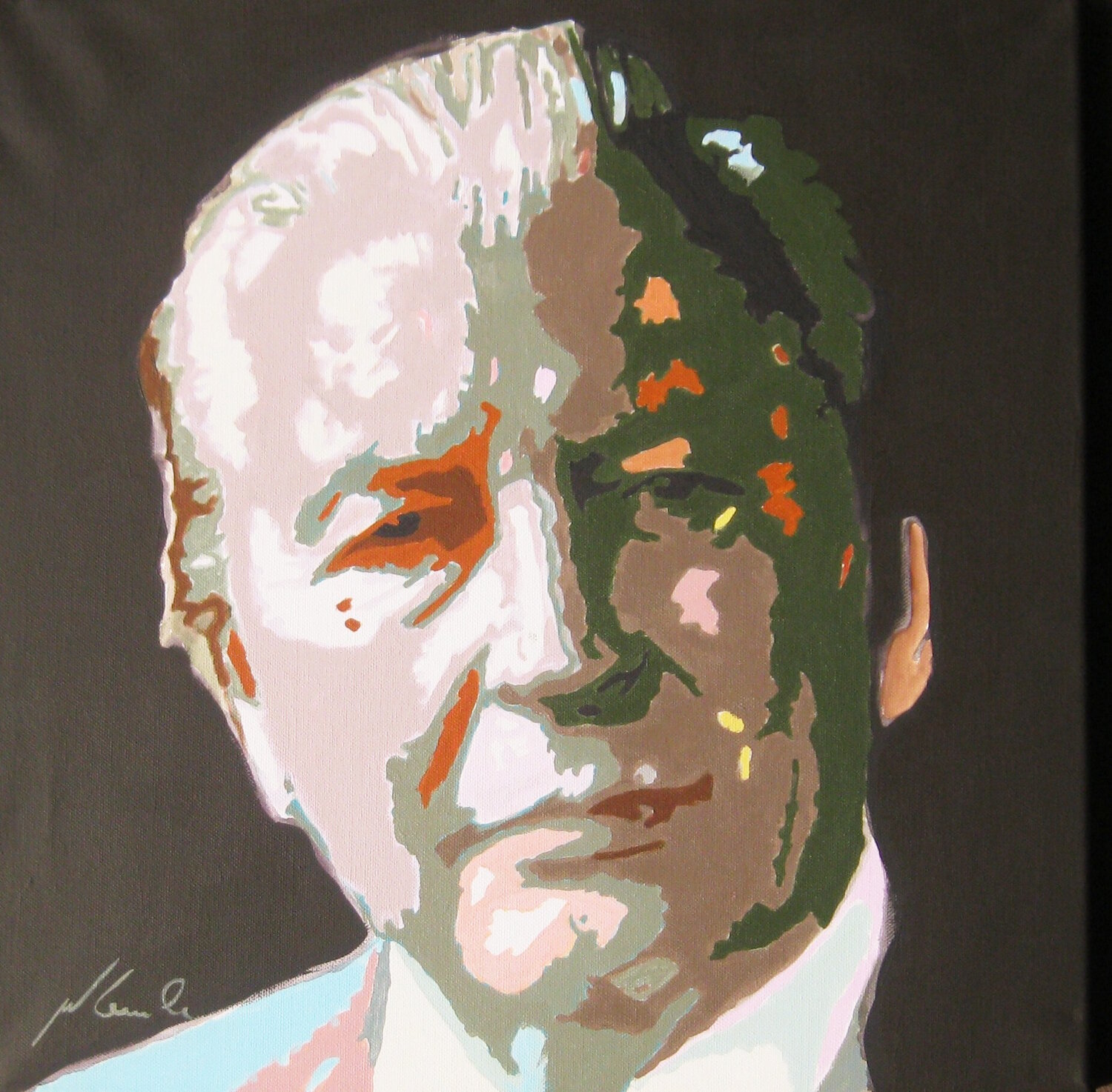 Kurt Georg Kiesinger Willi Lemke Original painting for sale
