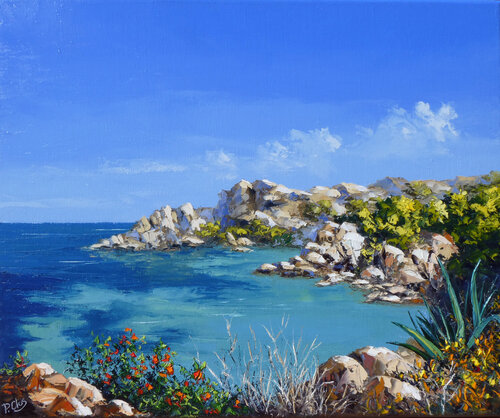 Crique en Sardaigne by Pascal Clus, Painting for Sale on Select