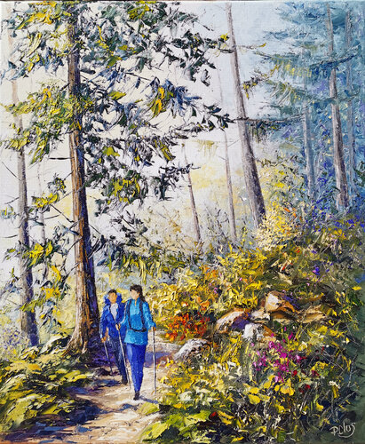Sentier dans les Vosges by Pascal Clus, Painting for Sale on Select