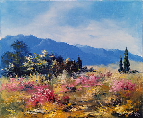 En parcourant la lande by Pascal Clus, Painting for Sale on Select