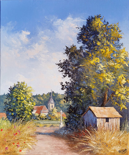 Chemin a Reynel by Pascal Clus, Painting for Sale on Select