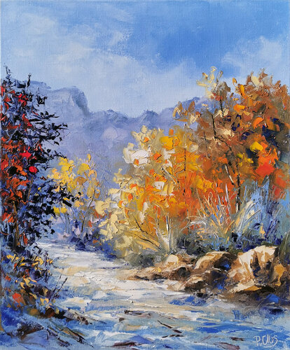 Arbres et rochers by Pascal Clus, Painting for Sale on Select