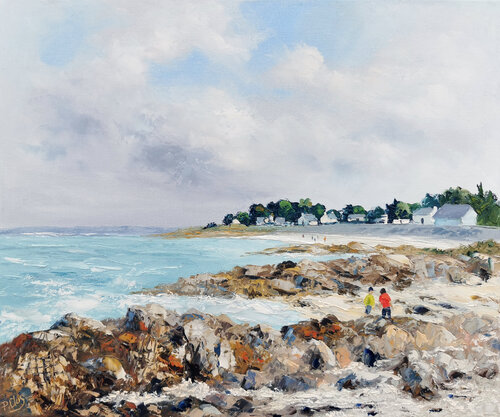 La Trinité sur mer by Pascal Clus, Painting for Sale on Select