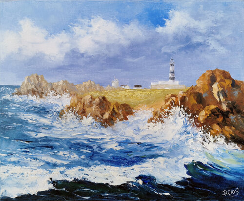 Phare du Créac'h by Pascal Clus, Painting for Sale on Select