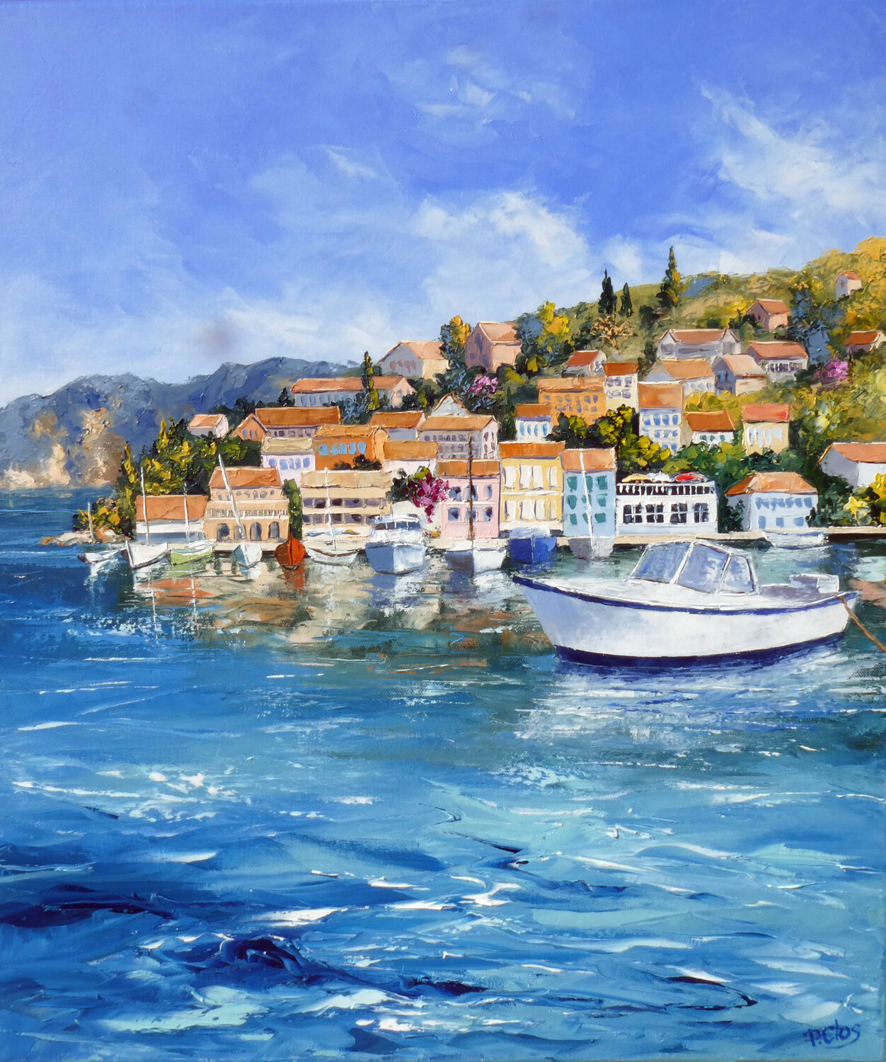 Escapade en Lombardie Pascal Clus Original painting for sale