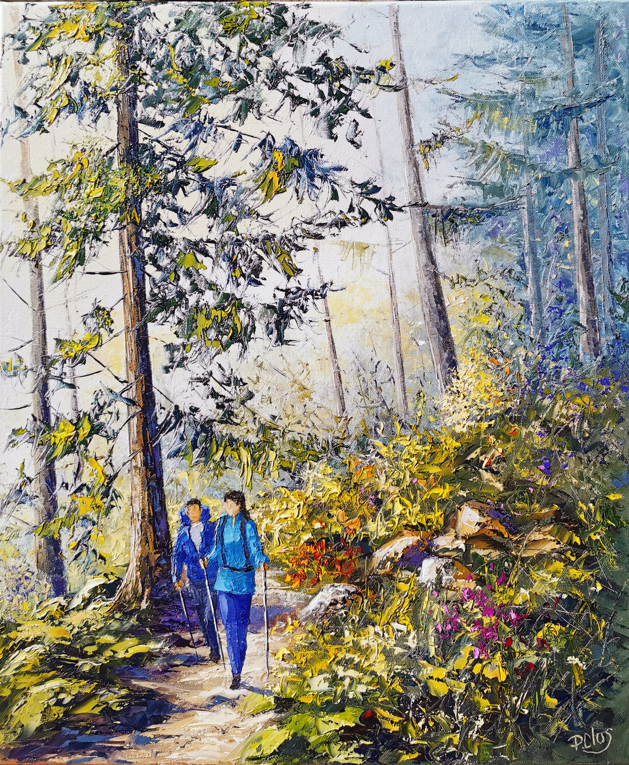 Sentier dans les Vosges Pascal Clus Original painting for sale
