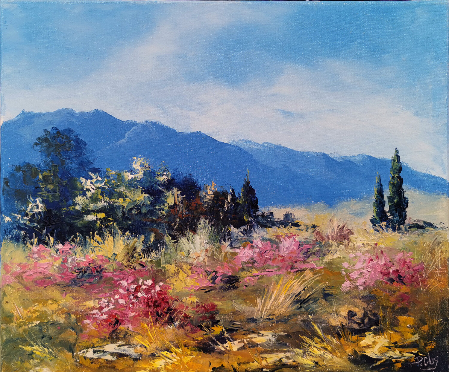 En parcourant la lande Pascal Clus Original painting for sale