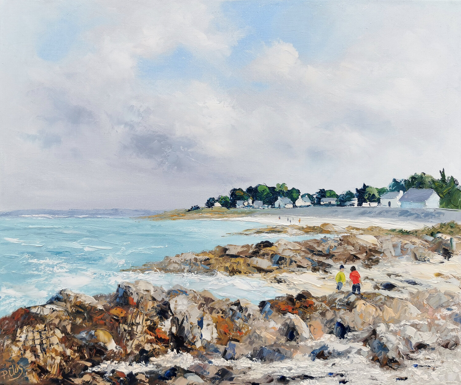 La Trinité sur mer Pascal Clus Original painting for sale