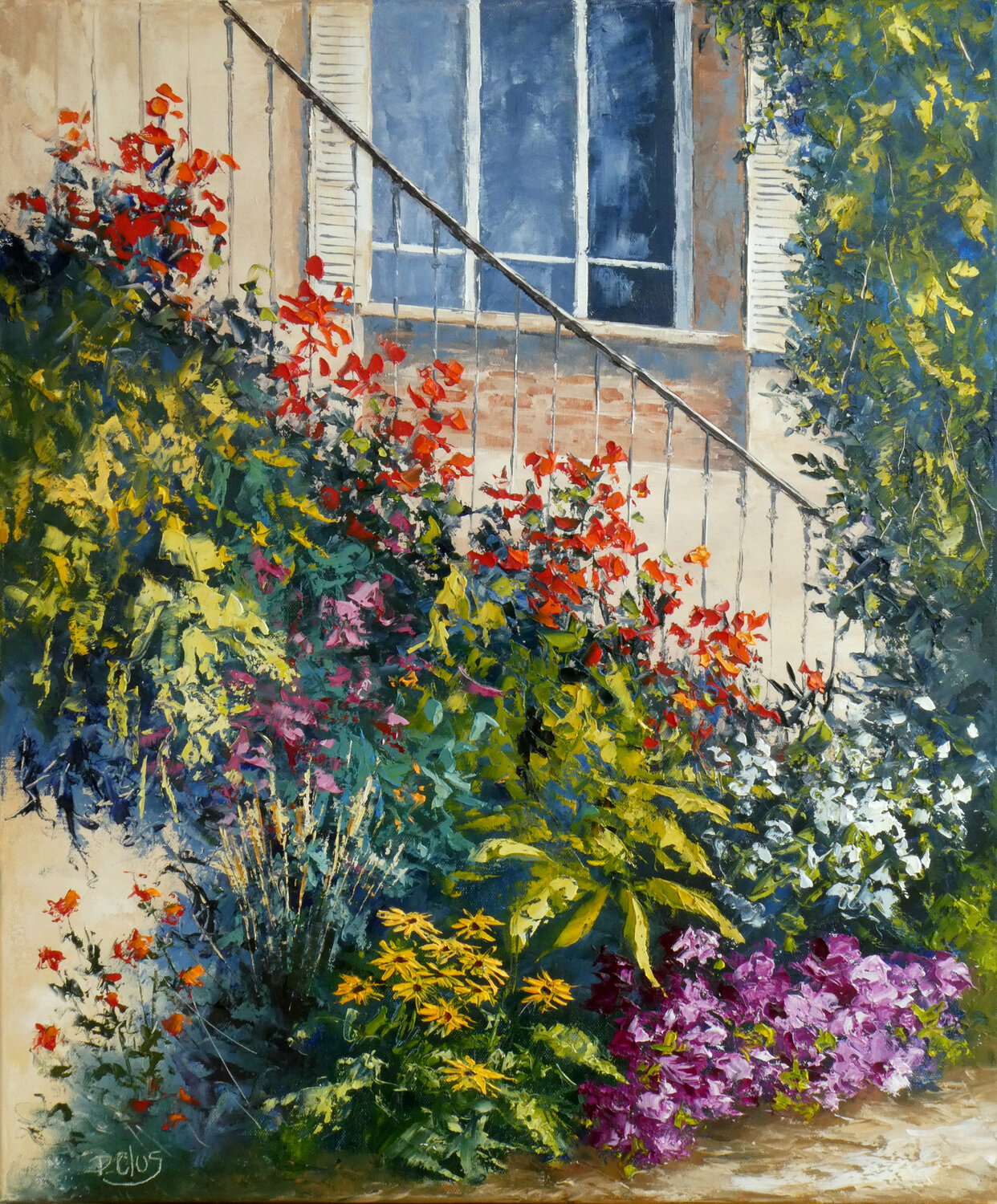 Maison à Vignes Pascal Clus Original painting for sale