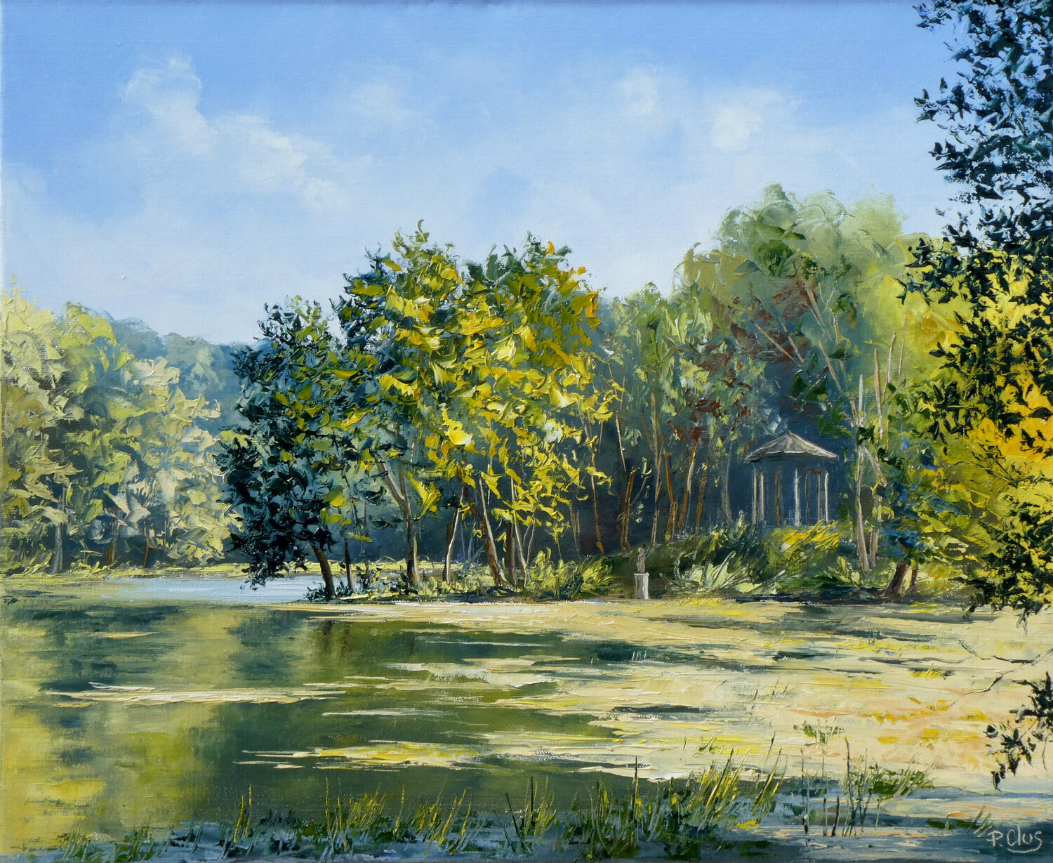 Etang à Ecot la Combe Pascal Clus Original painting for sale