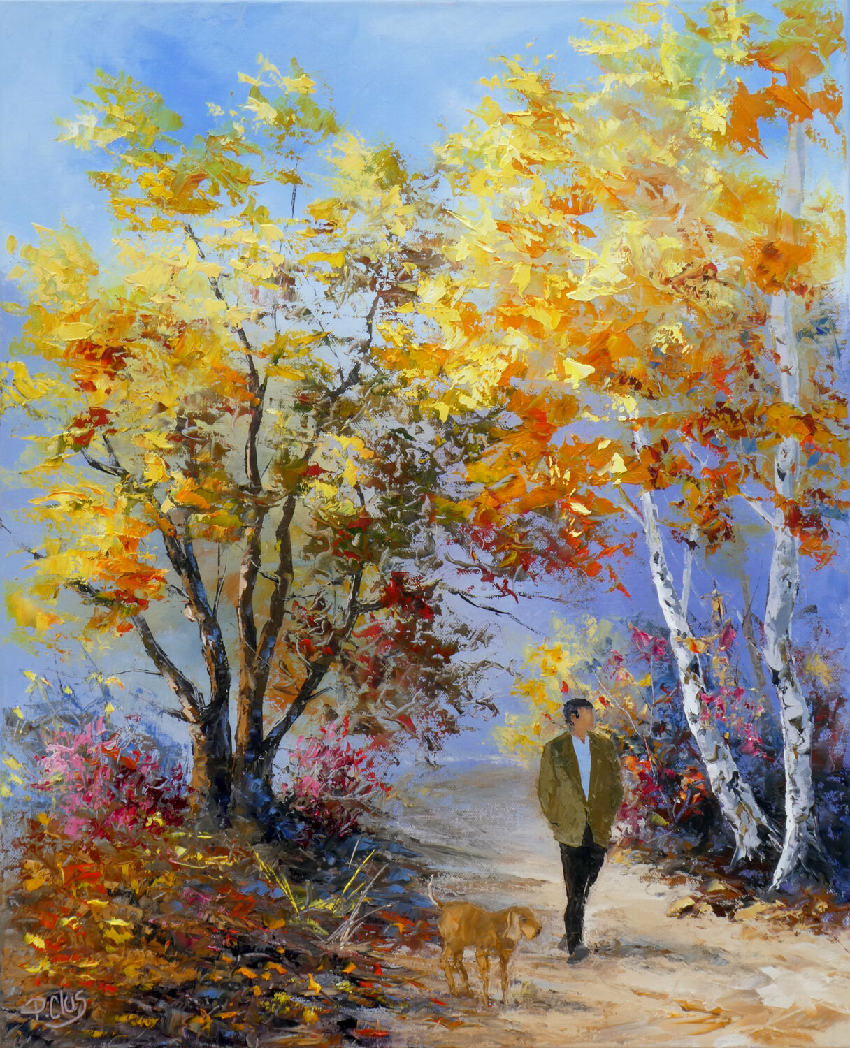 Ballade automnale Pascal Clus Original painting for sale