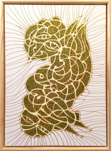 Grüner Engel 2 by Ira Repey, Painting for Sale on Select