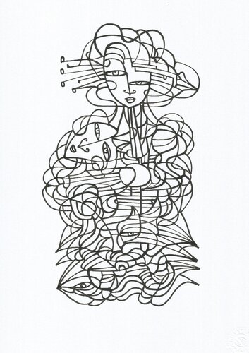 Energielinien 10 by Ira Repey, Drawing for Sale on Select