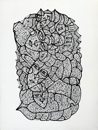Weibliche Stadt 3 by Ira Repey, Painting for Sale on Select