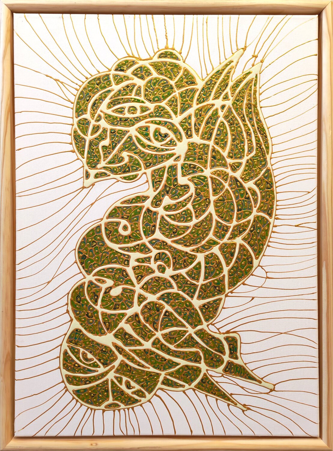 Grüner Engel 2 Ira Repey Original painting for sale
