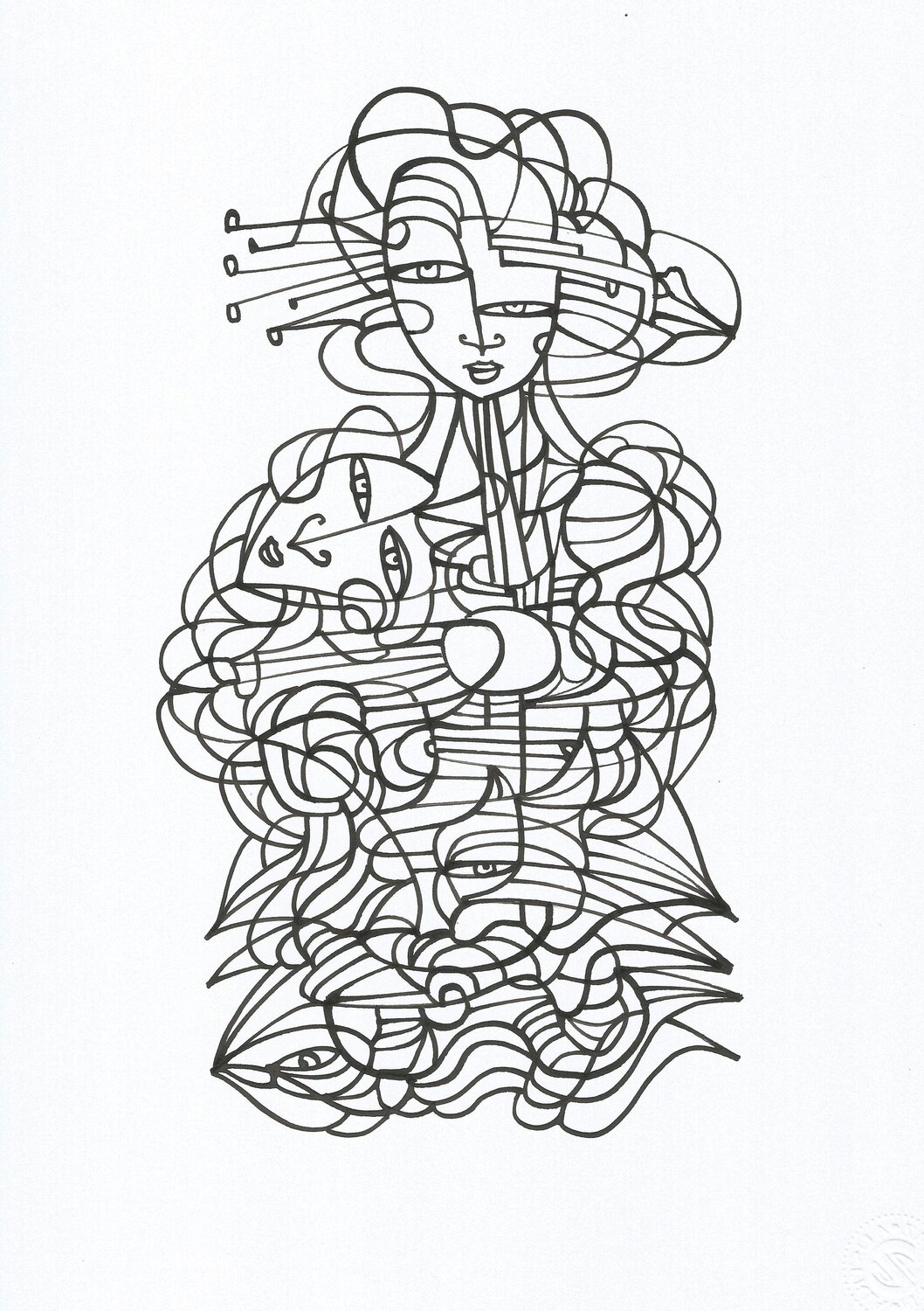 Energielinien 10 Ira Repey Drawing for sale