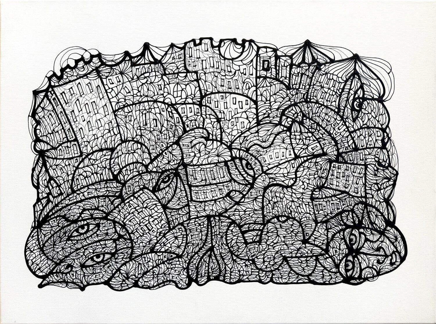 Weibliche Stadt 2 Ira Repey Original painting for sale