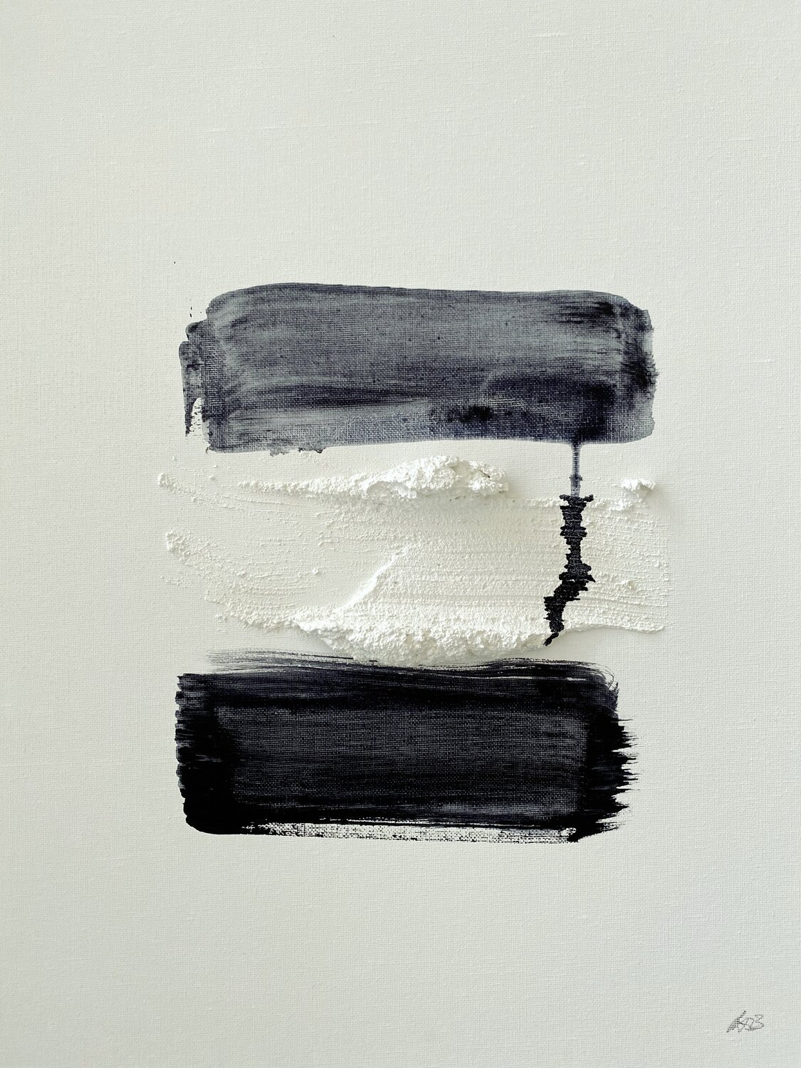 "Nichts ist ganz Schwarz oder Weiß" - Nr. 3/23 Silvia Ingrid Hummer Original painting for sale