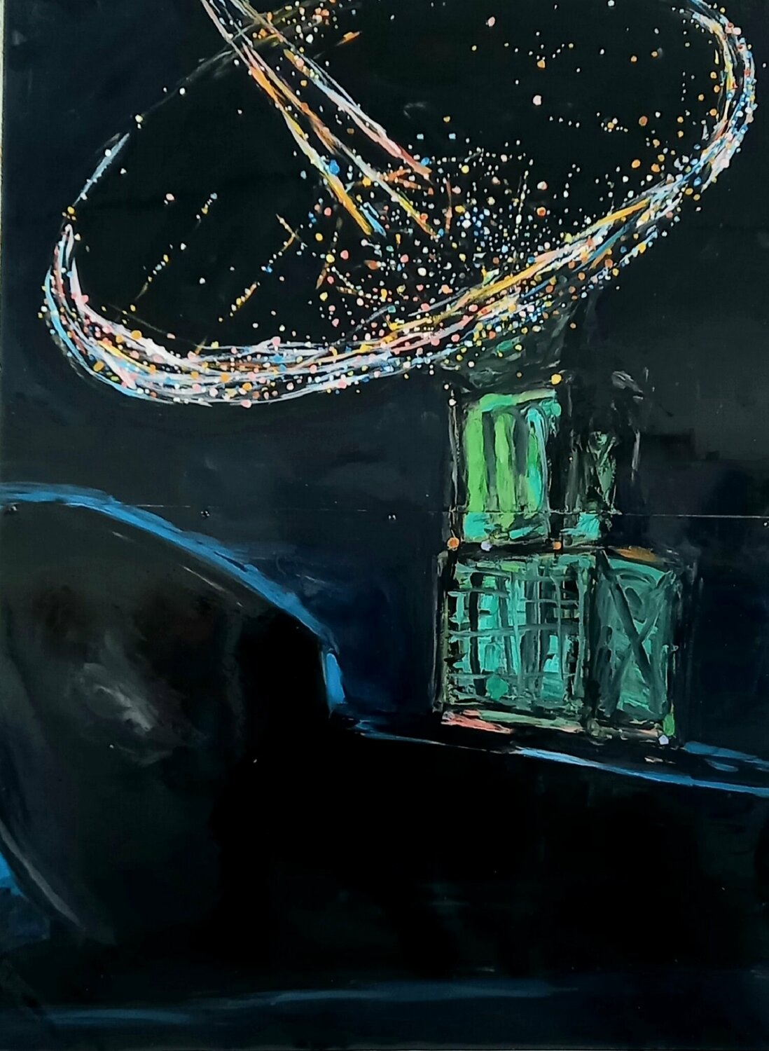 L'Attrappeur d'Etoiles Laurence Forbin Original painting for sale