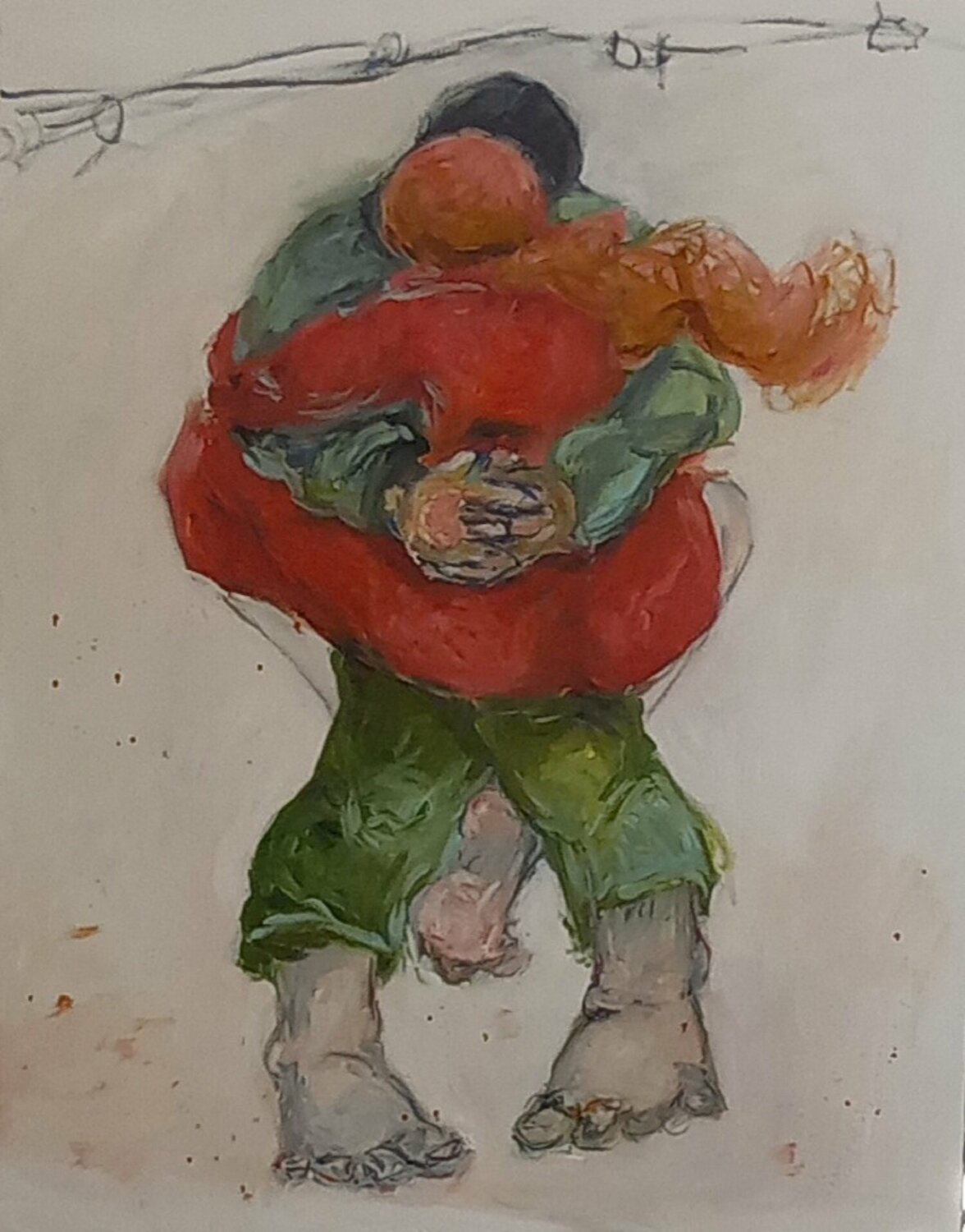 Grande Etreinte Laurence Forbin Original painting for sale