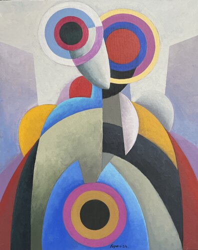 Construktivist Gelb Blau by Victor Popov, Painting for Sale on Select