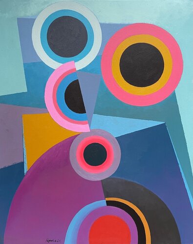 Die Schönheit in Blau by Victor Popov, Painting for Sale on Select