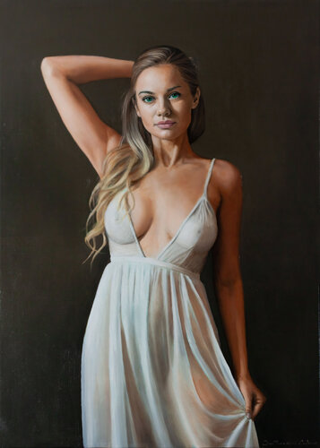 Nashira (Natalia 11) by Jean-Pierre André Leclercq, Painting for Sale on Select