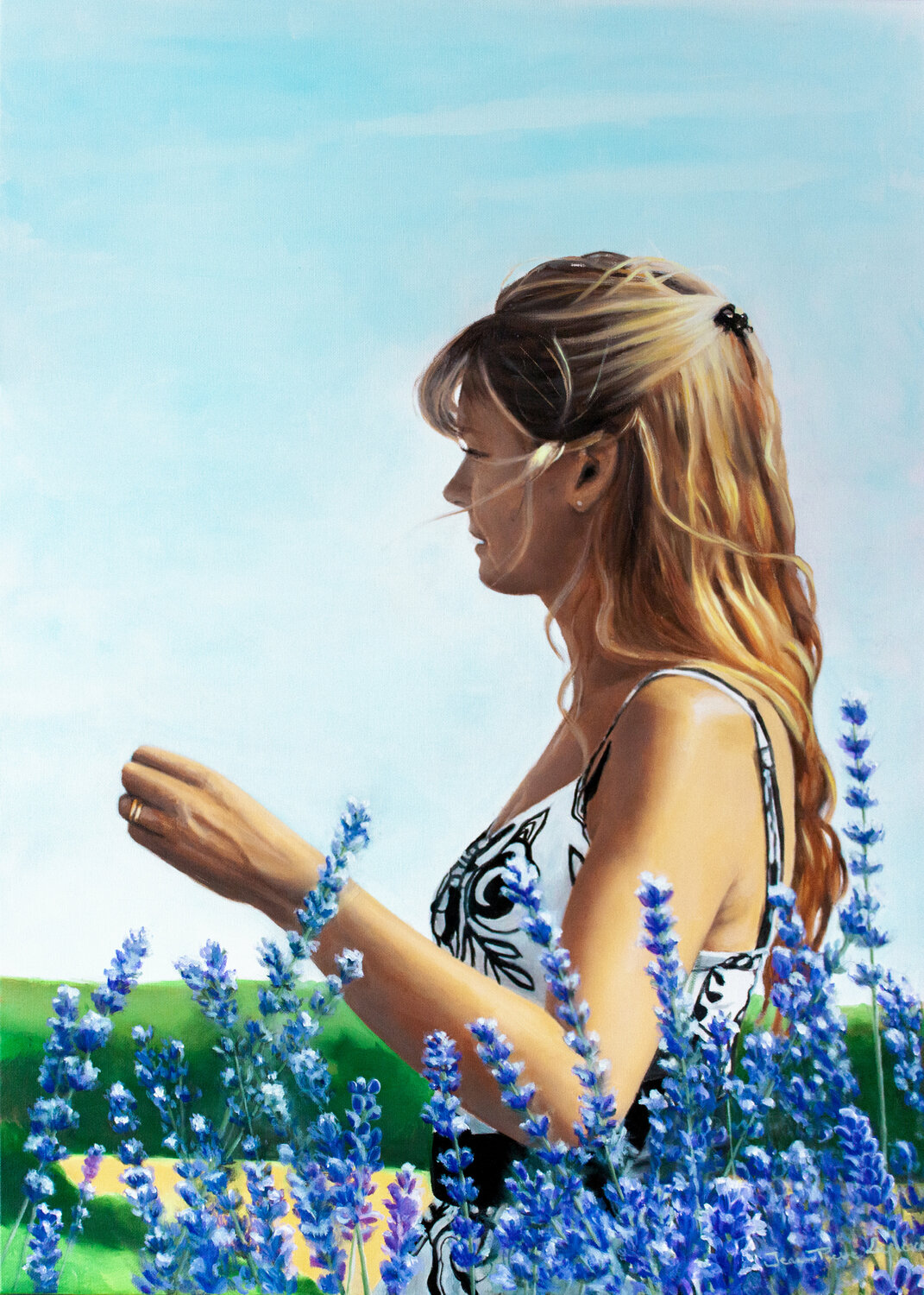 Lavandes Jean-Pierre André Leclercq Original painting for sale