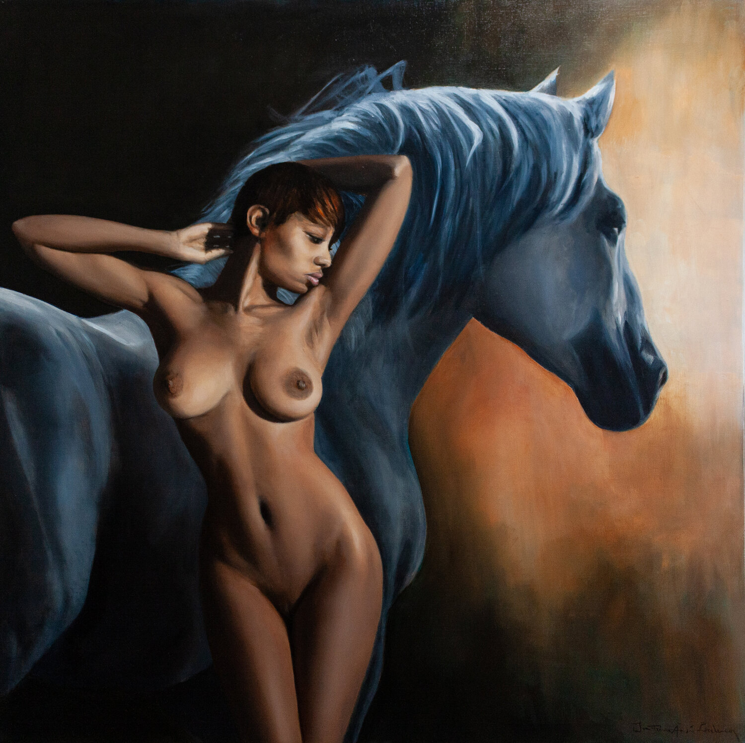 Communion (2) Jean-Pierre André Leclercq Original painting for sale