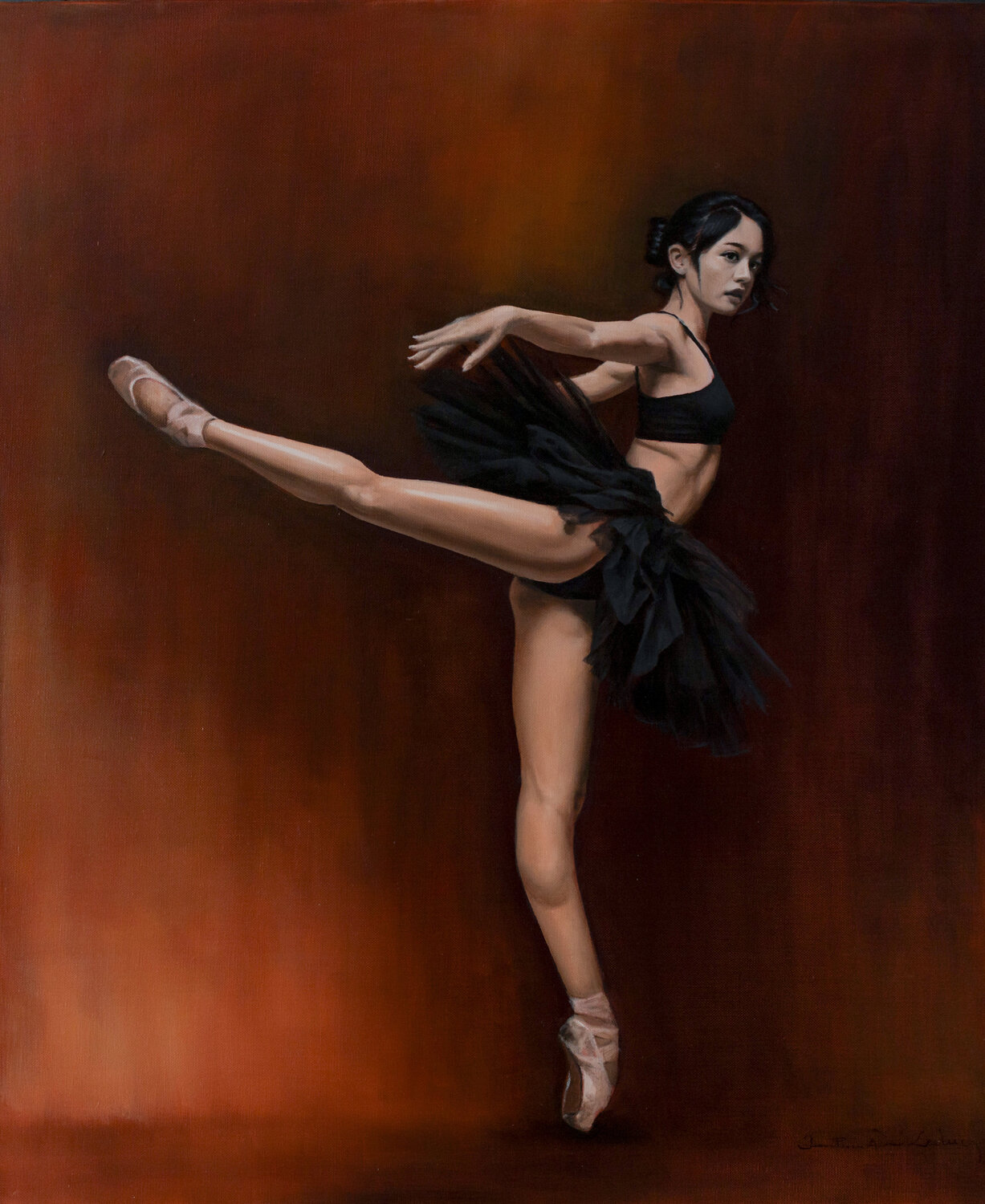 Black Tutu Jean-Pierre André Leclercq Original painting for sale