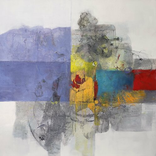 Equilibri tra cielo e terra by Patrizia Simonetti, Painting for Sale on Select