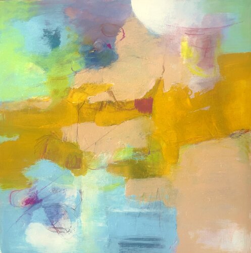 Ponte tra le nuvole by Patrizia Simonetti, Painting for Sale on Select