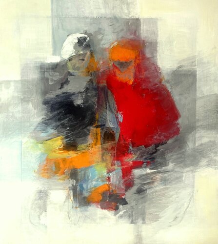 Viandante nella nebbia by Patrizia Simonetti, Painting for Sale on Select